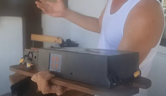 Lithium battery pack being shown